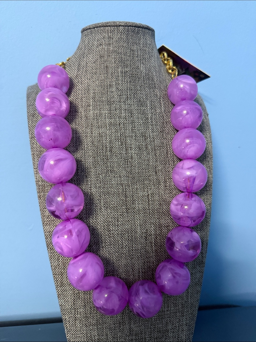 Sassy Jones Chrysallis Agate Chunky Chain Statement Beaded Necklace
